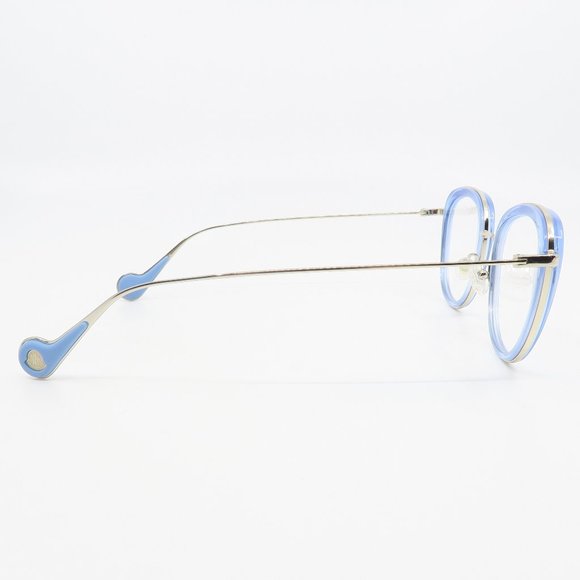 ML 5048 084 Moncler Light Blue/ Silver Eyeglasses - Picture 4 of 10